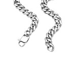 Cuban Link Stainless Steel Necklace // 15mm // Silver