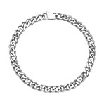 Cuban Link Stainless Steel Necklace // 15mm // Silver