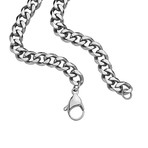 Cuban Link Stainless Steel Necklace // 6mm // Silver