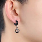 Single Anchor Earring (Black)