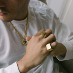 Square Signet Ring // 15mm // Yellow (6)