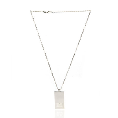Gucci Mille Righe Sterling Silver Pendant Necklace