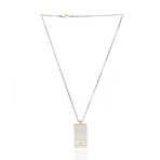 Gucci Mille Righe Sterling Silver Pendant Necklace