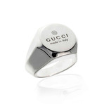 Gucci Bullone Sterling Silver Signet Ring // Ring Size: 5.5