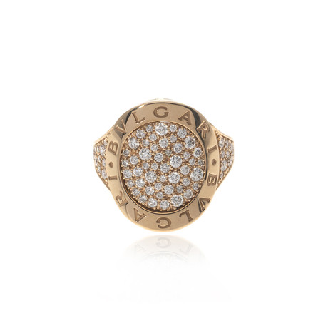 Bulgari Curvo 18k Rose Gold Diamond Ring // Ring Size: 6.25
