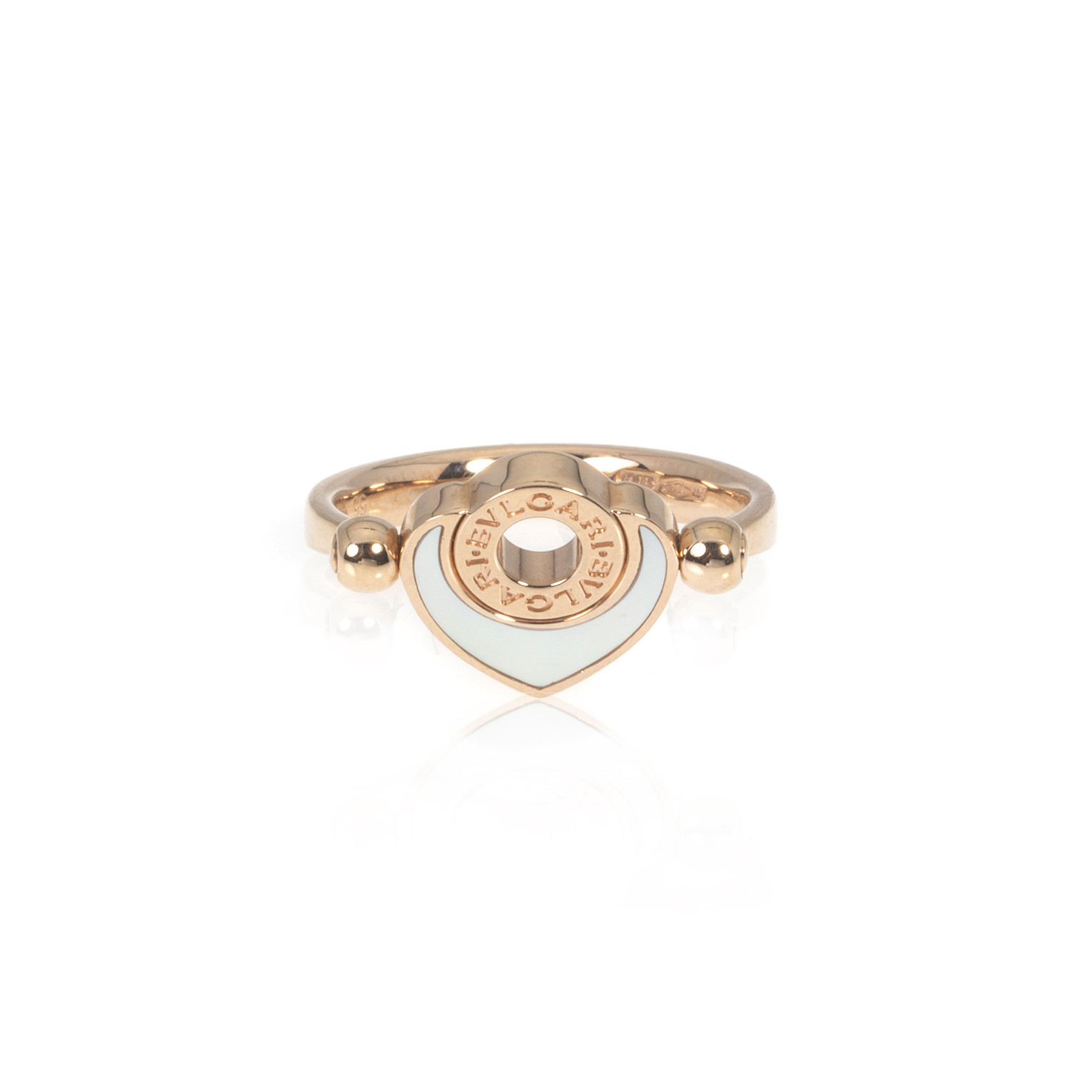 Bulgari Bulgari 18k Rose Gold Mother of Pearl Ring // Ring Size: 7 -  DealRoom LLC PERMANENT STORE - Touch of Modern