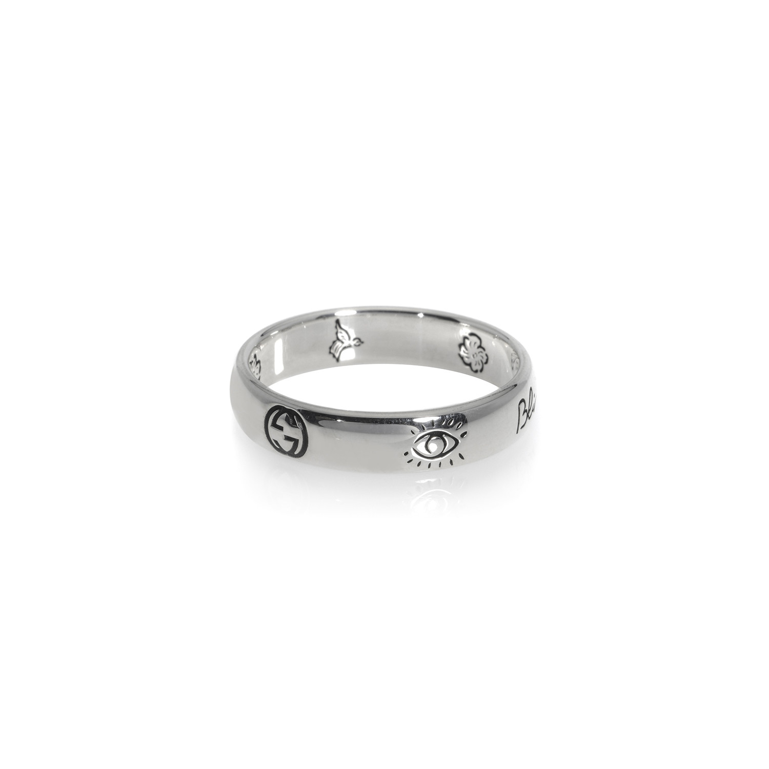 klatre Scorch vegetation Gucci Blind For Love Sterling Silver Band Ring // Ring Size: 10.5 - Luxury  Jewelry - Touch of Modern