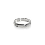 Gucci Blind For Love Sterling Silver Band Ring // Ring Size: 10.5