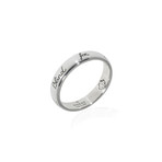 Gucci Blind For Love Sterling Silver Band Ring // Ring Size: 10.5