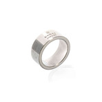 Gucci Mille Righe Sterling Silver Band Ring (Ring Size: 4.5)