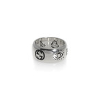 Gucci Blind For Love Sterling Silver Band Ring // Ring Size: 6