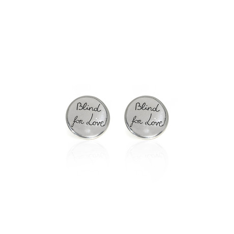 Gucci Blind For Love Sterling Silver Stud Earrings I