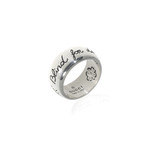 Gucci Blind For Love Sterling Silver Band Ring // Ring Size: 6