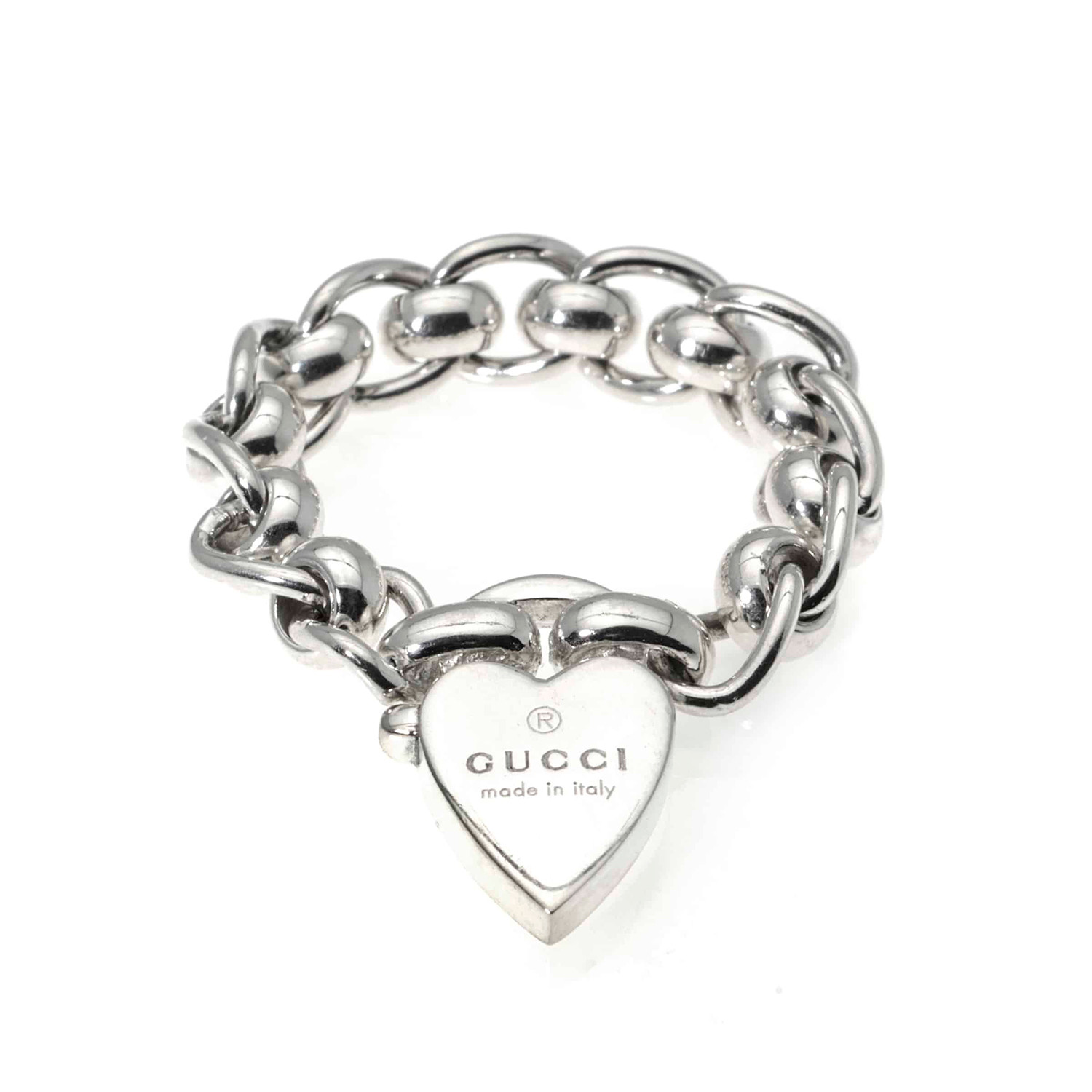 Gucci Sterling Silver Heart Ring // Ring Size: 6 - Luxury Jewelry ...