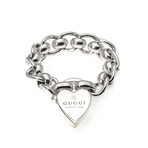 Gucci Sterling Silver Heart Ring // Ring Size: 6