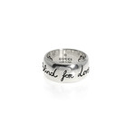 Gucci Blind For Love Sterling Silver Band Ring // Ring Size: 6