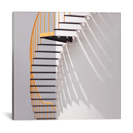 Yellow Staircase // Jacqueline Hammer (18"W x 18"H x 0.75"D)