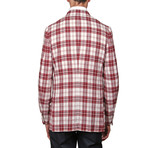 Plaid Double Breasted Blazer // Red (Euro: 52)