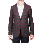 Check Wool Blazer // Red (Euro: 46)