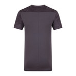 Suede Zip T-Shirt // Gray (XL)