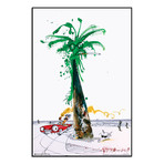 Hunter Driving By Palm (8"W x 12"H x 0.375"D)