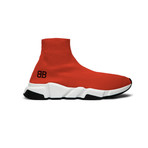 Balenciaga // BB Speed Trainer Mid Sneakers // Red (US: 6)