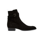 Saint Laurent // Wyatt Jodhpur Suede Leather Bootie // Black (US: 6)