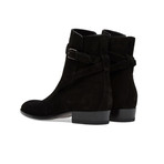 Saint Laurent // Wyatt Jodhpur Suede Leather Bootie // Black (US: 6)