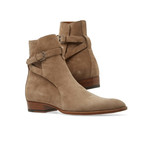 Saint Laurent // Wyatt Jodhpur Suede Leather Bootie // Natural (US: 9.5)