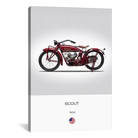 1924 Indian Scout Motorcycle // Mark Rogan (18"W x 26"H x 0.75"D)