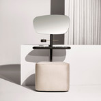 Tocador Table // Black Stained Ash + Sahara Noir Marble (Table Only)