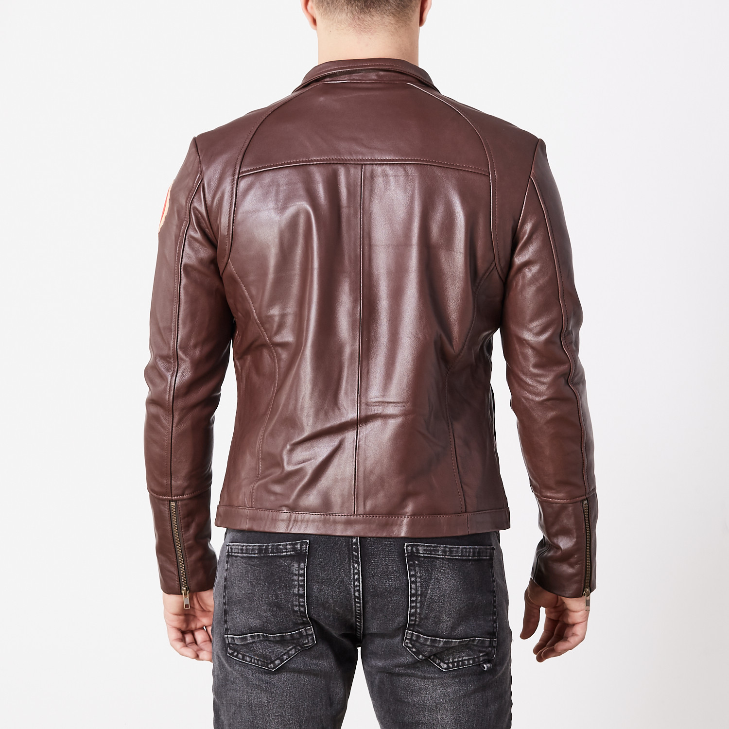 Poe Dameron Rebel Leather Jacket // Brown (XS) - Luca Designs - Touch ...