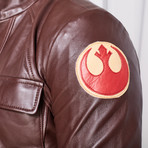 Poe Dameron Rebel Leather Jacket // Brown (S)
