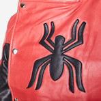 Spiderman Last Stand Leather Jacket // Red + Black (S)