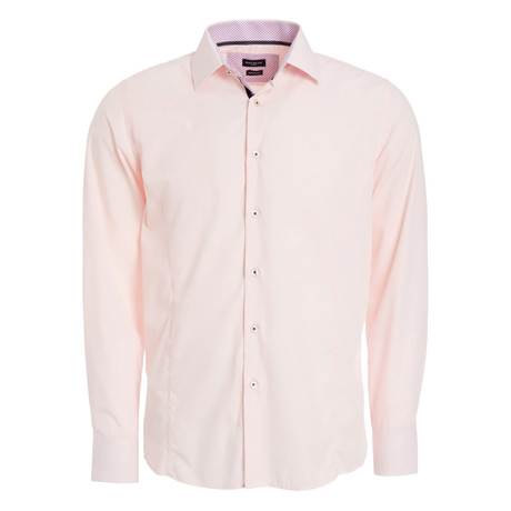 Pedro True Modern-Fit Long Sleeve Dress Shirt // Pink (S)