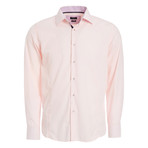 Pedro True Modern-Fit Long Sleeve Dress Shirt // Pink (L)