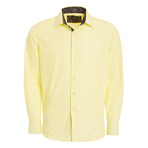 Pedro True Modern-Fit Long Sleeve Dress Shirt // Yellow (M)
