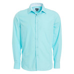 Pedro True Modern-Fit Long Sleeve Dress Shirt // Turquoise (2XL)