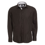 Cael True Modern-Fit Long Sleeve Dress Shirt // Black (3XL)