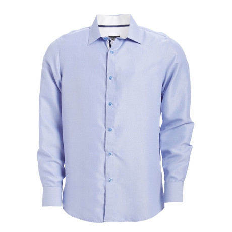 Peter True Modern-Fit Long Sleeve Dress Shirt // Blue (S)