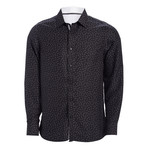 Cobo True Modern-Fit Long Sleeve Dress Shirt // Black (S)