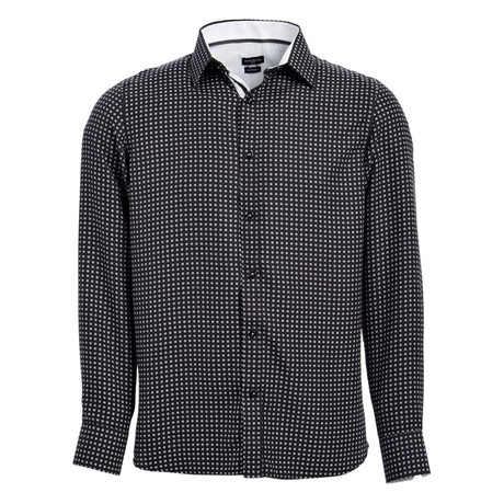 Raymond True Modern-Fit Long Sleeve Dress Shirt // Black (S)