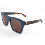 Men's 0336S Sunglasses // Matte Blue + Havana Blue