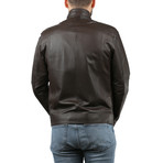 Gil Leather Jacket // Brown (2XL)