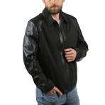 Army Leather Jacket // Black (XL)