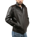 Gil Leather Jacket // Brown (2XL)