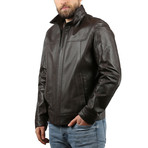 Gil Leather Jacket // Brown (L)
