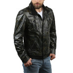 Kamuflaj Leather Jacket // Green (S)