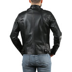 Natural Leather Jacket I // Black (XL)