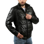 Natural Leather Jacket IV // Black (XL)